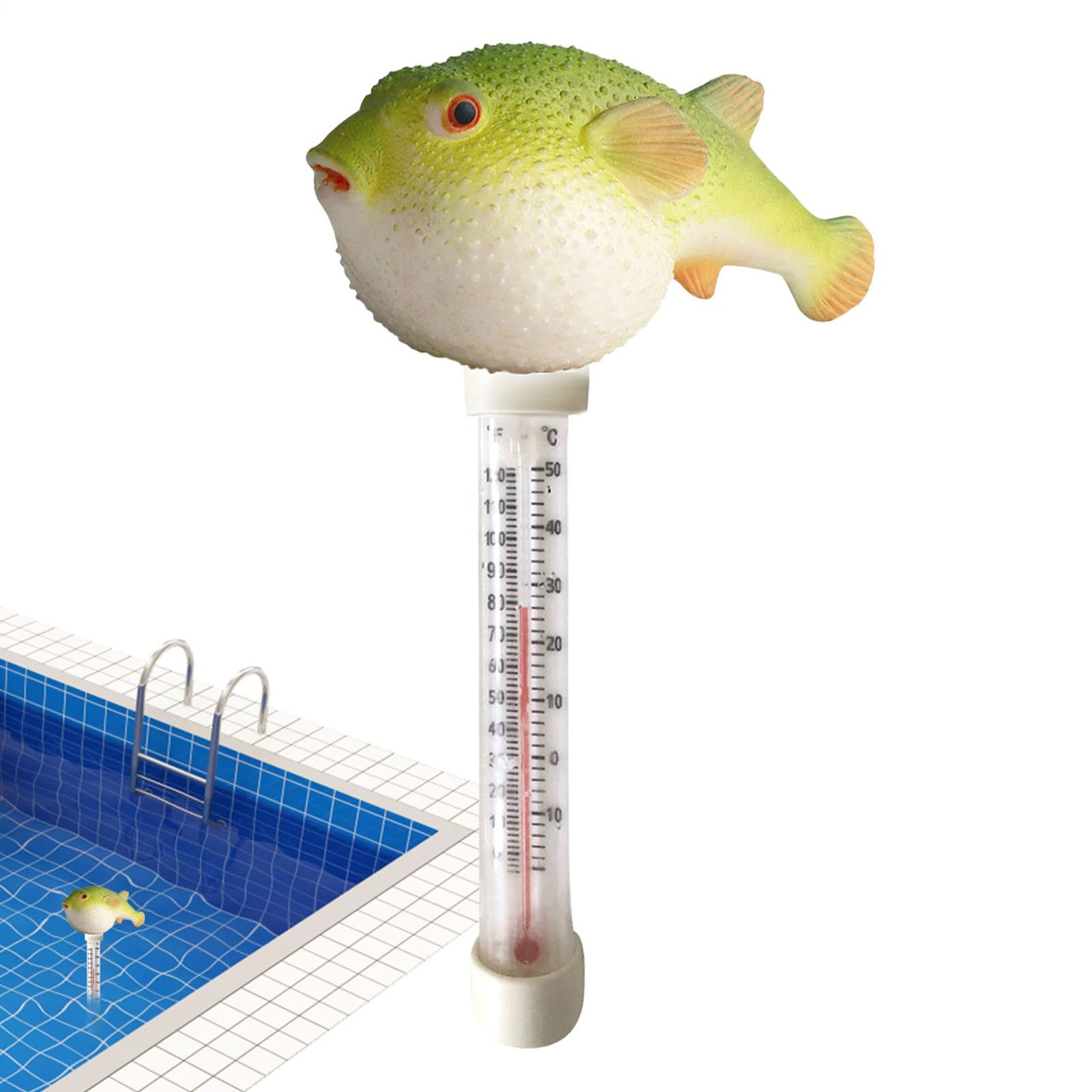 Floating Pool Thermometer, Water Temperature Meter Gauge, Large Display with String Easy to Read for Outdoor and Indoor Swimming Pools and Spas Hot Tubs & Aquariums