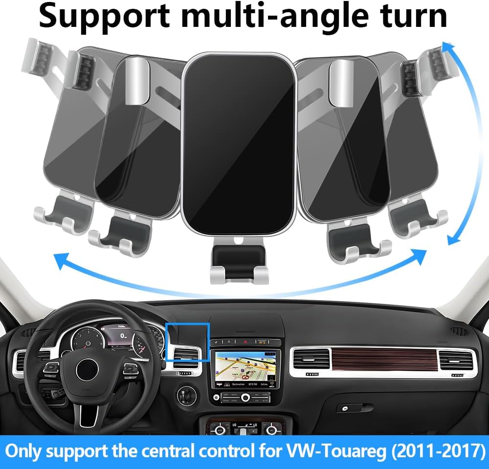 Car Phone Holder for Volkswagen Touareg 2011 2012 2013 2014 2015 2016 2017 VW Auto Interior Accessories Best Cell Phones Mount Cellphone Mobile Cradle Charging Navigation Bracket Screen Stand