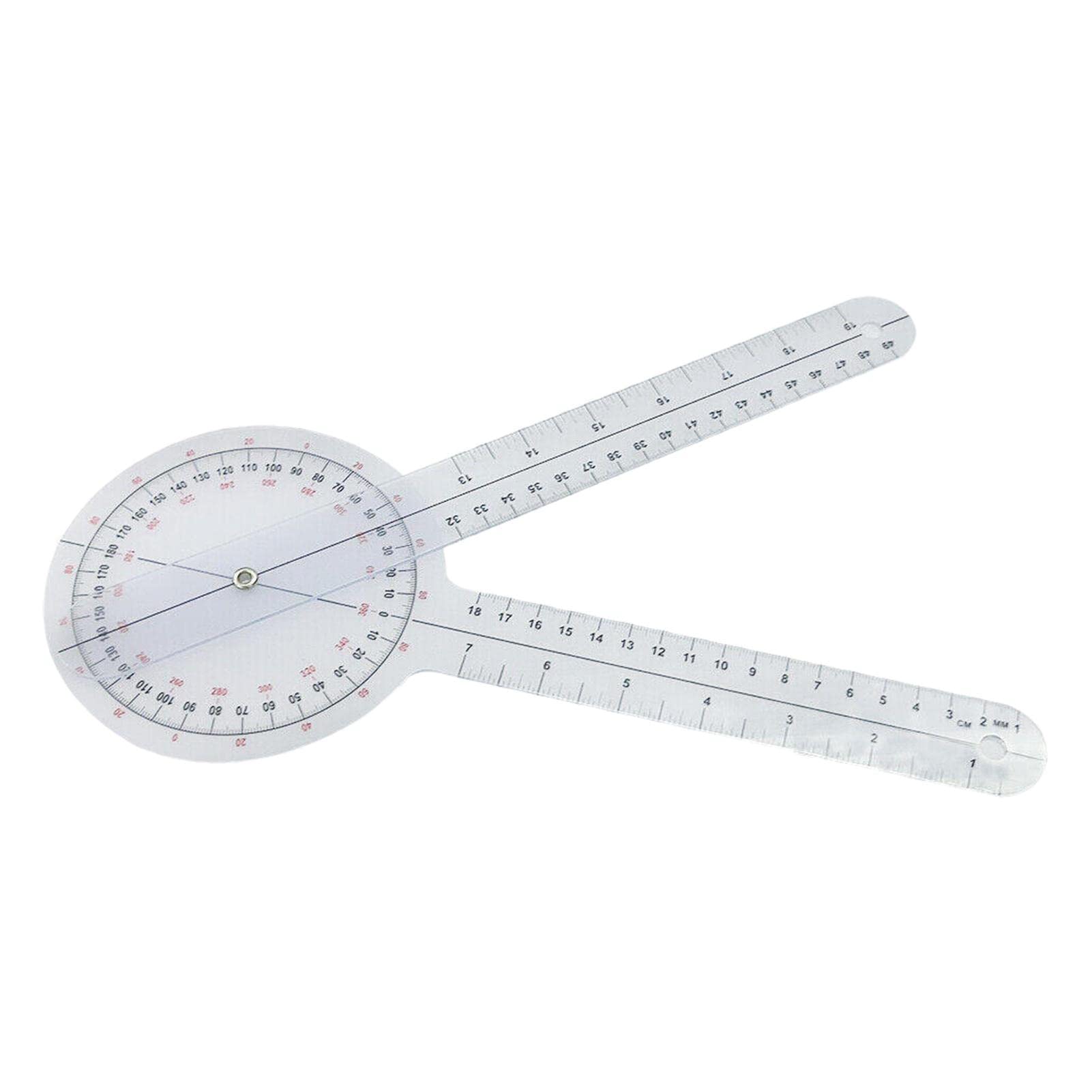 Rianpesn Goniometer Medicals Ruler, Goniometer Physical Joint Range of Motion Protractor, Transparent Orthopedic Angle Ruler Angle, 360 Degree Goniometer Medicals Ruler