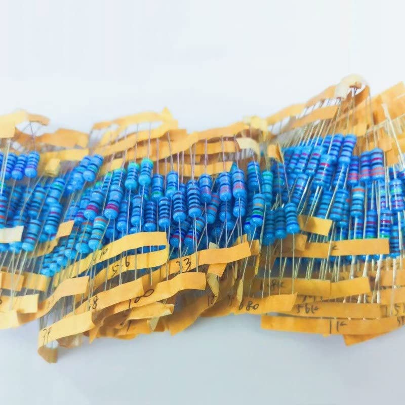1000pcs 100Values ​​Ogni resistore del Film in Metallo 10pcs Kit Assortito 1% 1W (Kit Assortito (1 Ohm ~ 1m Ohm Capacitor Range) (Resistance : Without Box)