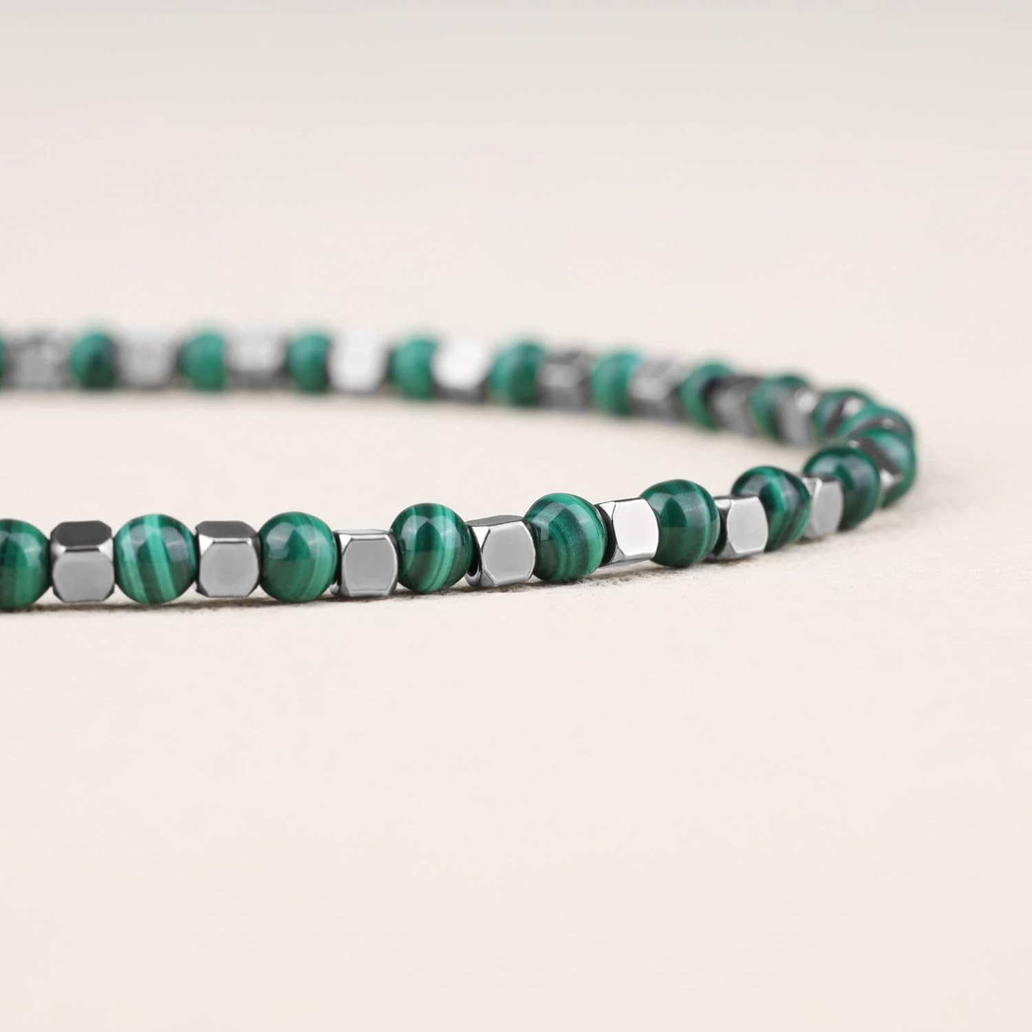 GAVU Italian Men’s Beaded Bracelet, Crystal Bracelet for Men 4mm - Image 5