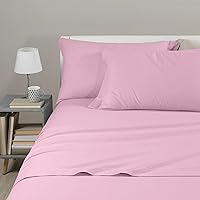 Caleffi - Completo-lenzuola Tinta unita flanella Tinta Unita Singolo Rosa