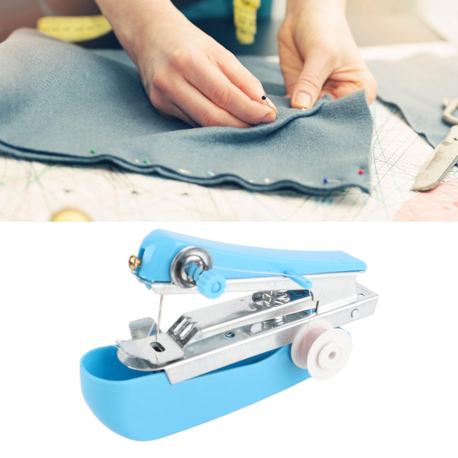 Hand Sewing Machine, Mini Sewing Machine, Portable Hand Sewing Machine Electric Sewing Machine Fast Handy Stitch for Home, Travel Fast Repair and Sewing Crafts