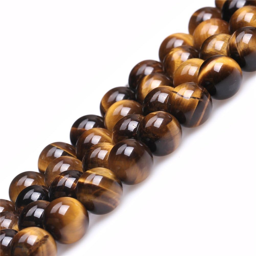 Sweet Happy Girl's 18mm Round Tiger Eye Stone Beads Strand 15 Inch Jewelry Making Beads