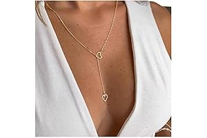 Golden Heart Lariat Necklace: A Timeless Adornment for Women