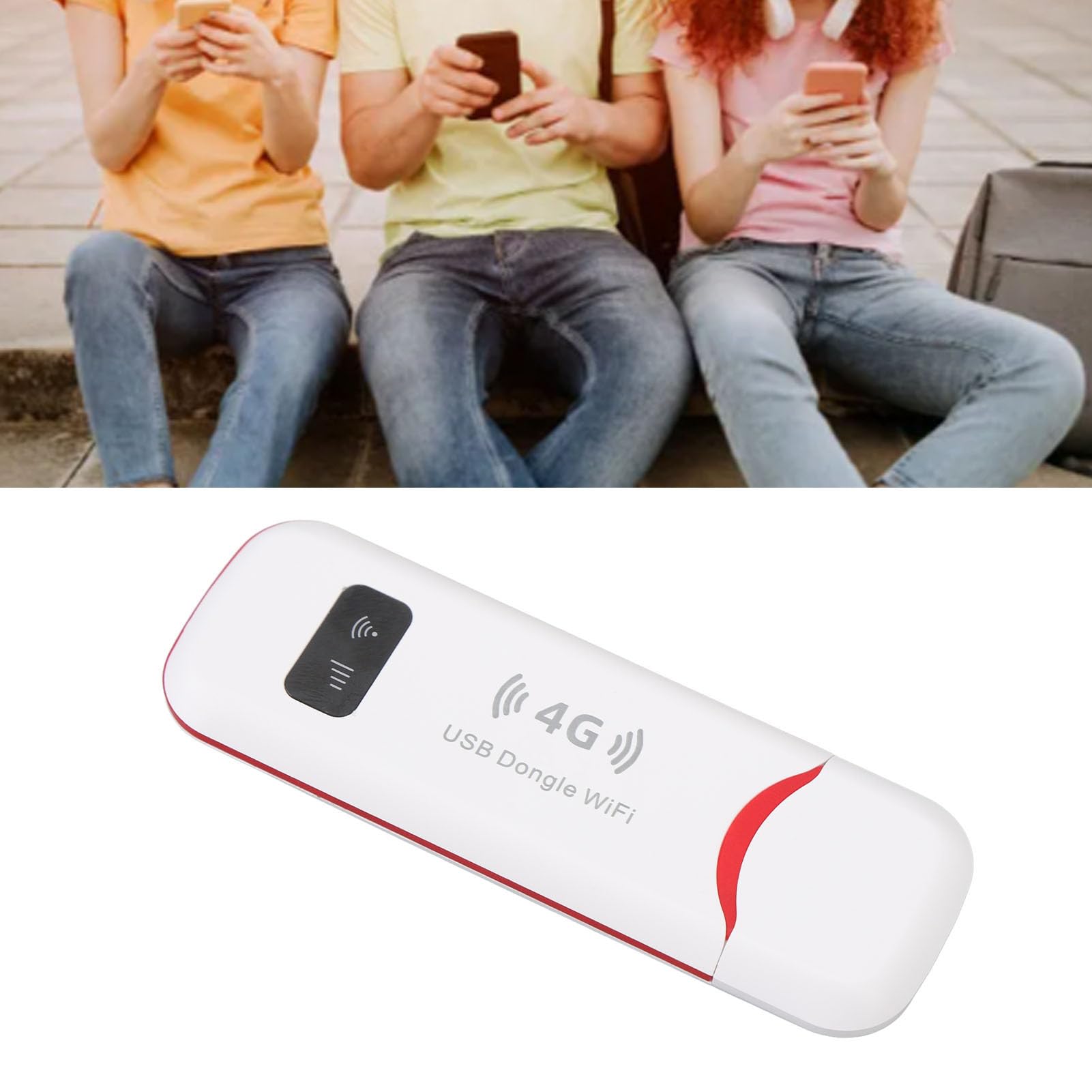 Dongle Modem USB 4G, Router 4G Portatile da Viaggio 150 Mbps con Slot per Scheda SIM per Europa Asia Oceania Africa, Crea Hotspot per lo Streaming Video Online, Supporta Fino a