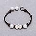 Handwoven Women's Cultured Freshwater Pearls Bracelet with Genuine Leather and White Pearls Bead-8