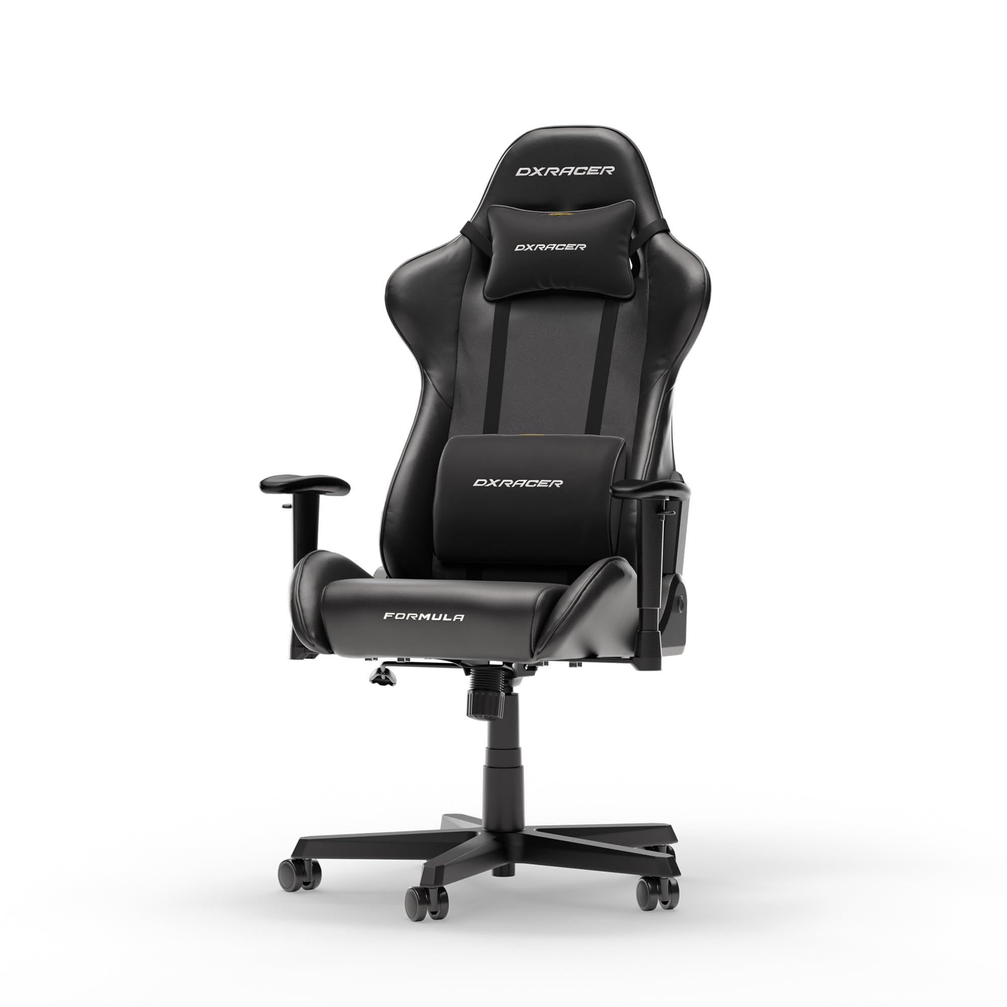 ergonomisches pc-spielsessel in schwarz mit pvc-lederbezug für gamers