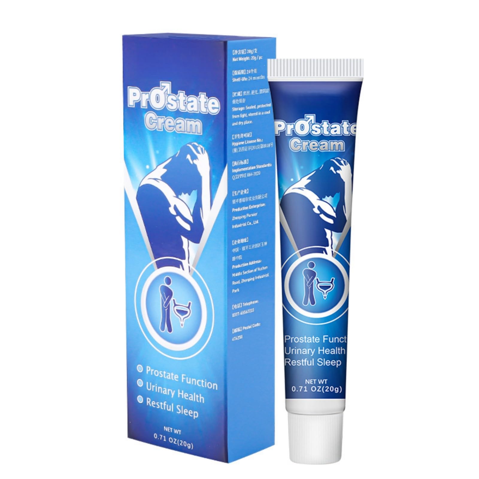 HONPOLO Prostate Cream 20g - Effective Prostate Health Solution for Men, Soothes Prostate Discomfort, Strengthens Kidney Function, and Promotes Overall Well-being, Natural Ingredients, Gentle on Skin