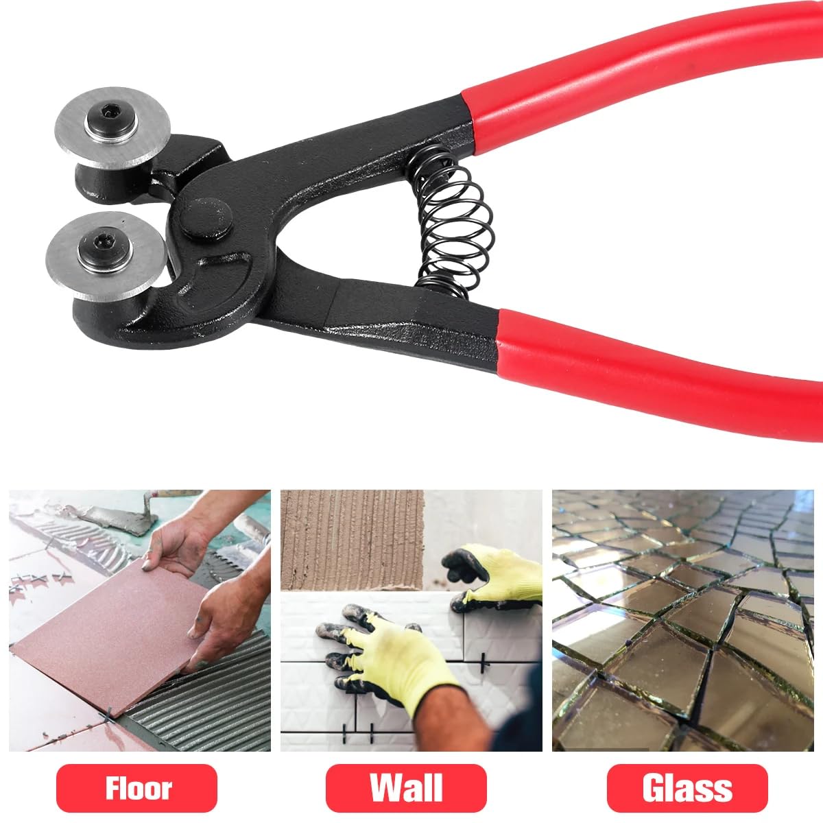 4Pcs Glass Mosaic Cutter Kits, Including Wheeled Glass Tile Nipper, Glass Running Plier - Image 3