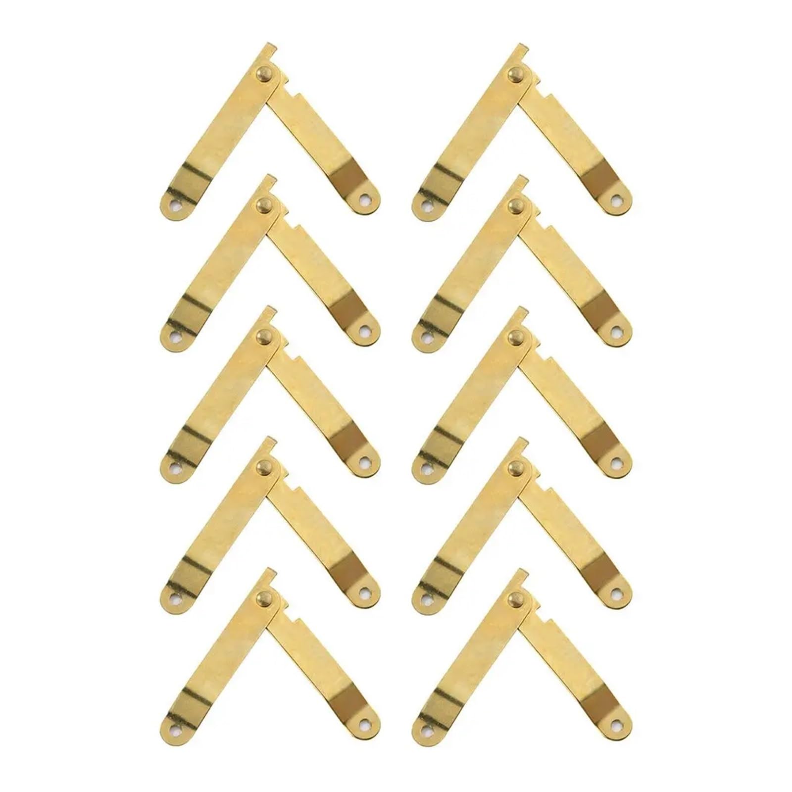 Support d'angle de boîte en bois antique avec charnière de couvercle dorée pour meuble