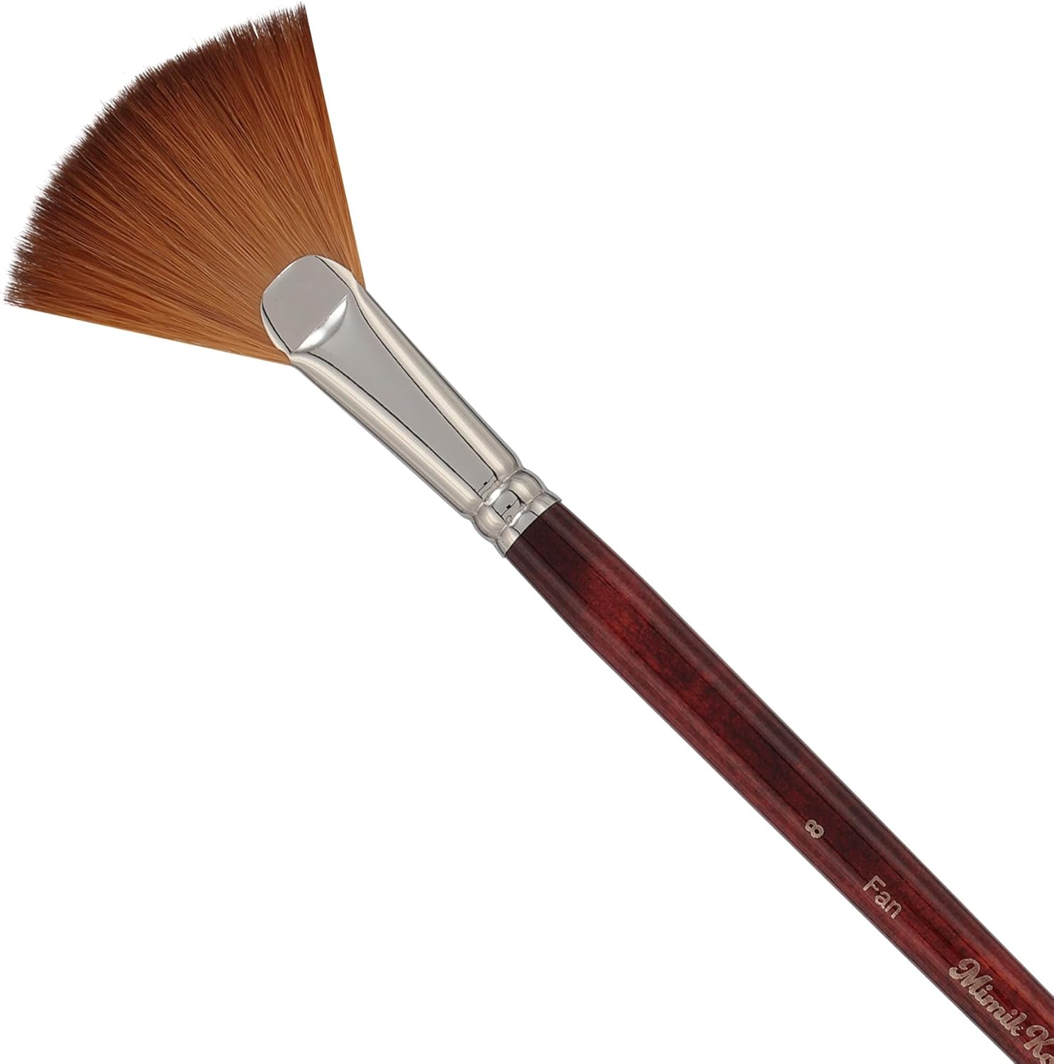 Creative Mark Mimik Kolinsky Watercolor Brush - # 6 Fan - Long Handle Synthetic Paint Brush - Handmade in Germany - Synthetic Sable Paint Brushes for Professional Artists - Animal-Friendly