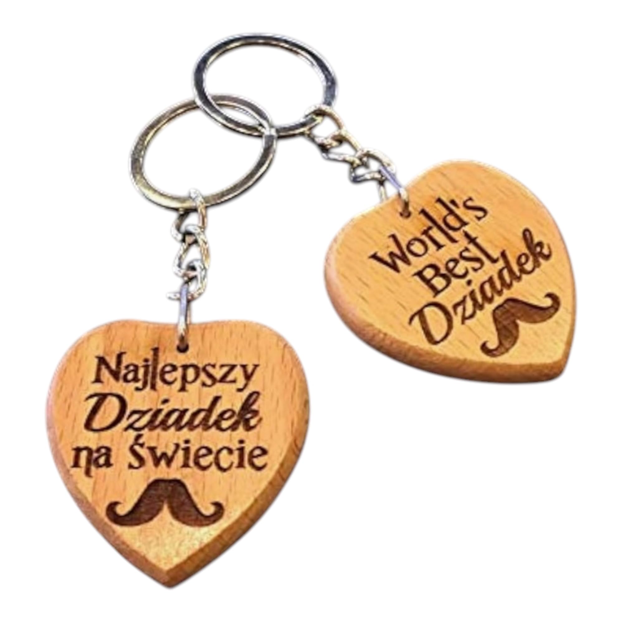 S M Gift Shop Najlepszy Dziadek na świecie Personalised Engraved Keyring Keychain Grandpa Polish