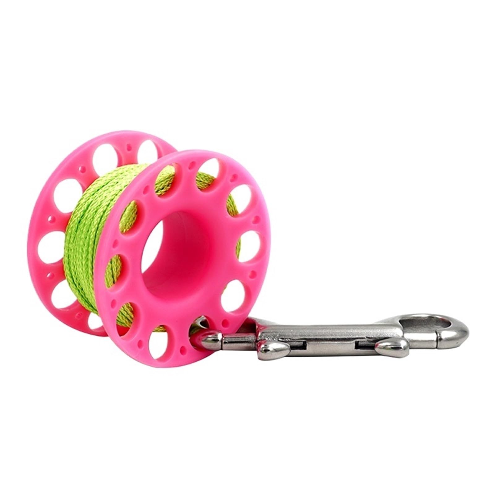 Diving Finger Spool, Scuba Diving Spool Finger Reel with Snap Bolt, Cave Wreck, Multicolor(Pink 15m)