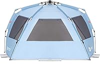Vista 2 de Easthills Outdoors Instant Shader Deluxe XL Easy Up - Carpa para 4 personas con protección solar UPF 50+ doble revestimiento plateado con cremallera