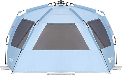 Miniatura 2 de Easthills Outdoors Instant Shader Deluxe XL Easy Up - Carpa para 4 personas con protección solar UPF 50+ doble revestimiento plateado con cremallera