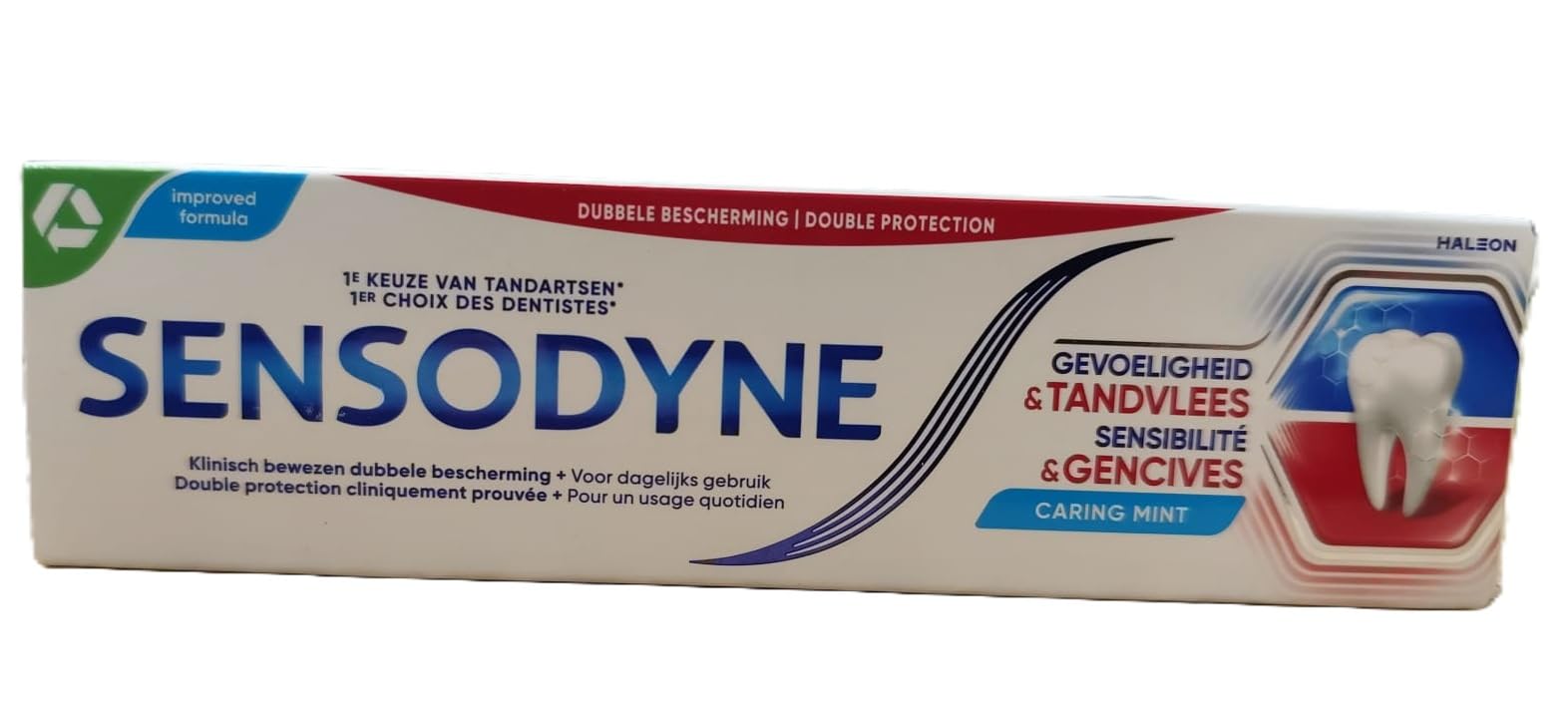 12er Pack - Sensodyne Zahnpasta für empfindliche Zähne und Zahnfleisch – Caring Mint – 75 ml
