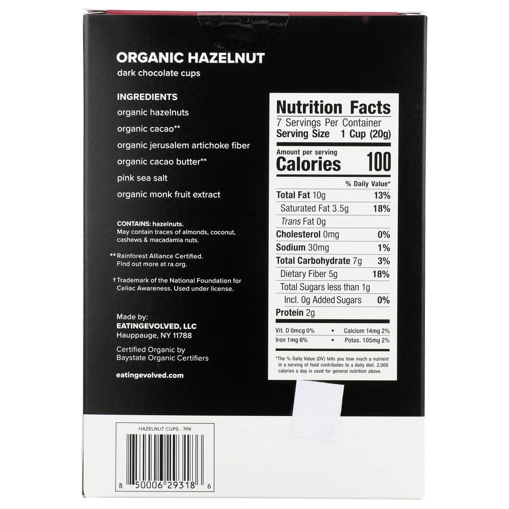 EVOLVED Chocolate Hazelnut Butter Keto Cups, Hungary Ubuy