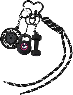 Gym Dumbbell Barbell Kettlebell Purse Keychain - Muscle Faith Cup Rope Gym Bag Handbags Purse Charms - Fitness Gift