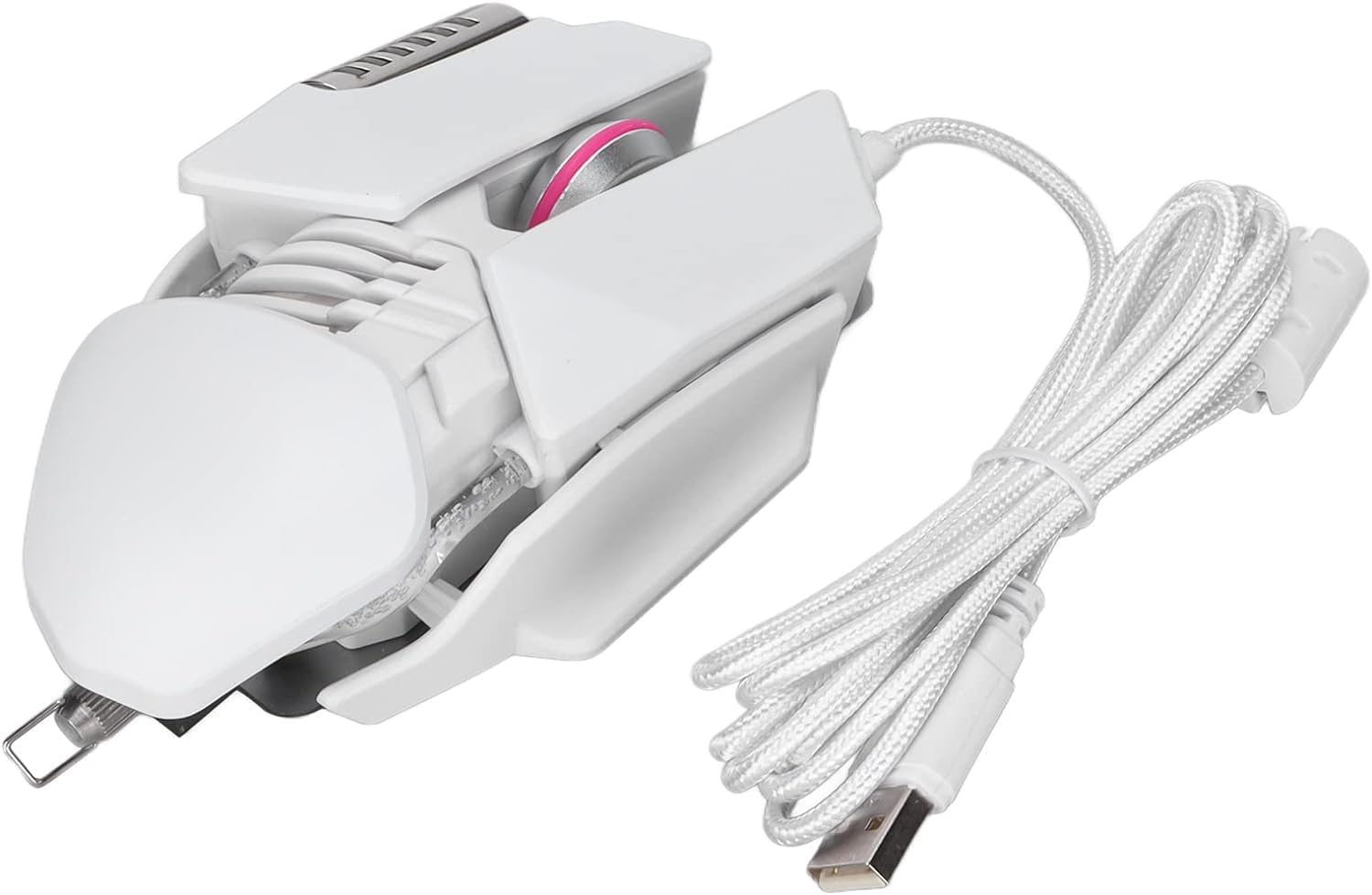 Mouse cablato, programmazione macro di gioco for mouse RGB con regolazione retrattile 'ala 'orecchio for Gaming/574