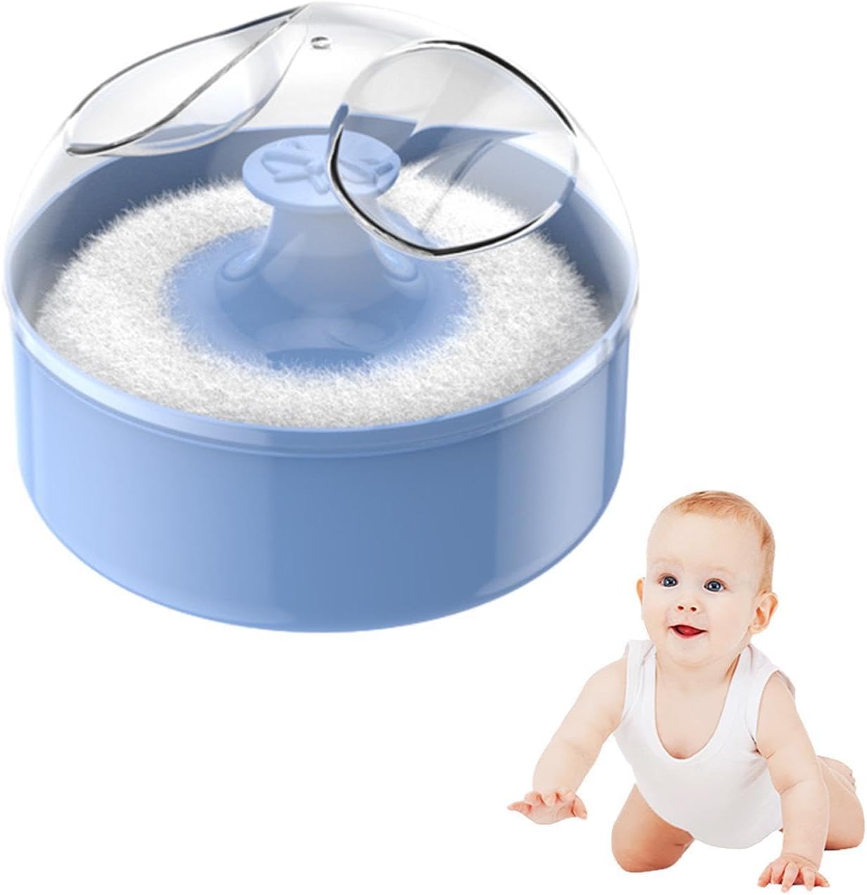 Portable Dustproof Empty Powder Dispenser with Case for Travel