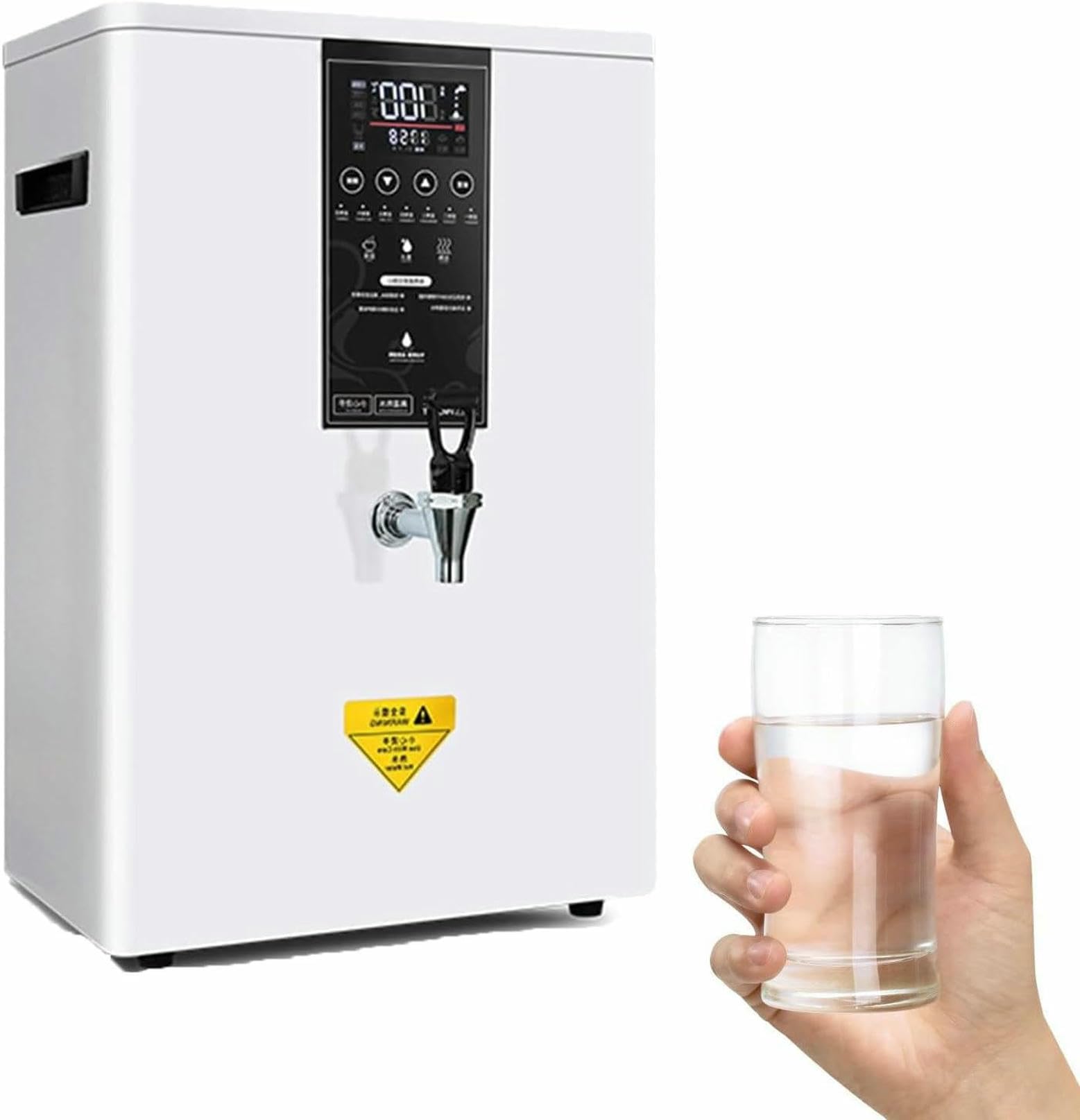Instant Hot Water Dispenser,Wall-Mounted Commercial Hot Water Dispenser with LCD Touch Screen and Built-in Water Purifier(White 60L)