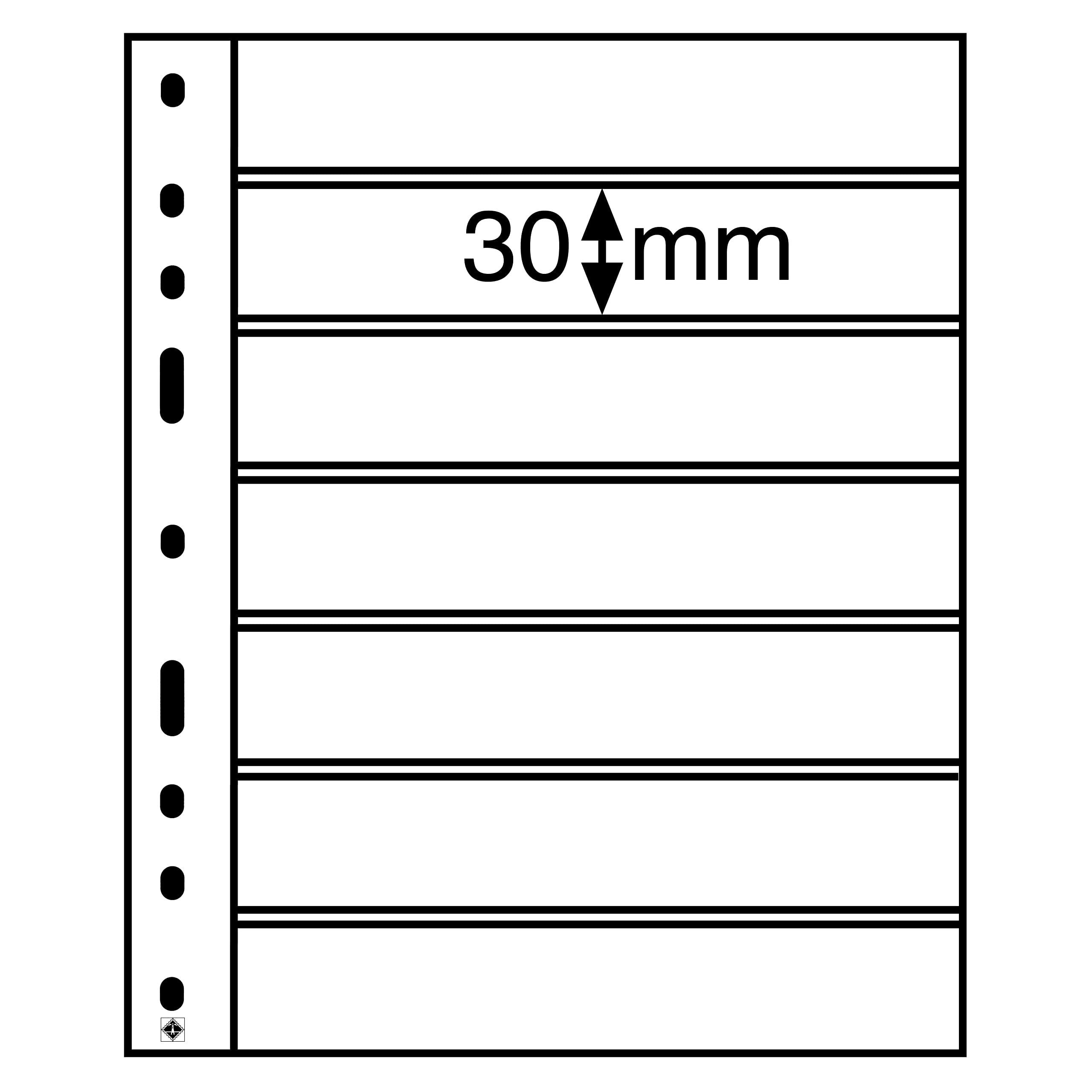 Pochettes Optima Leuchtturm 7 compartiments noir pour classer vos documents - 2