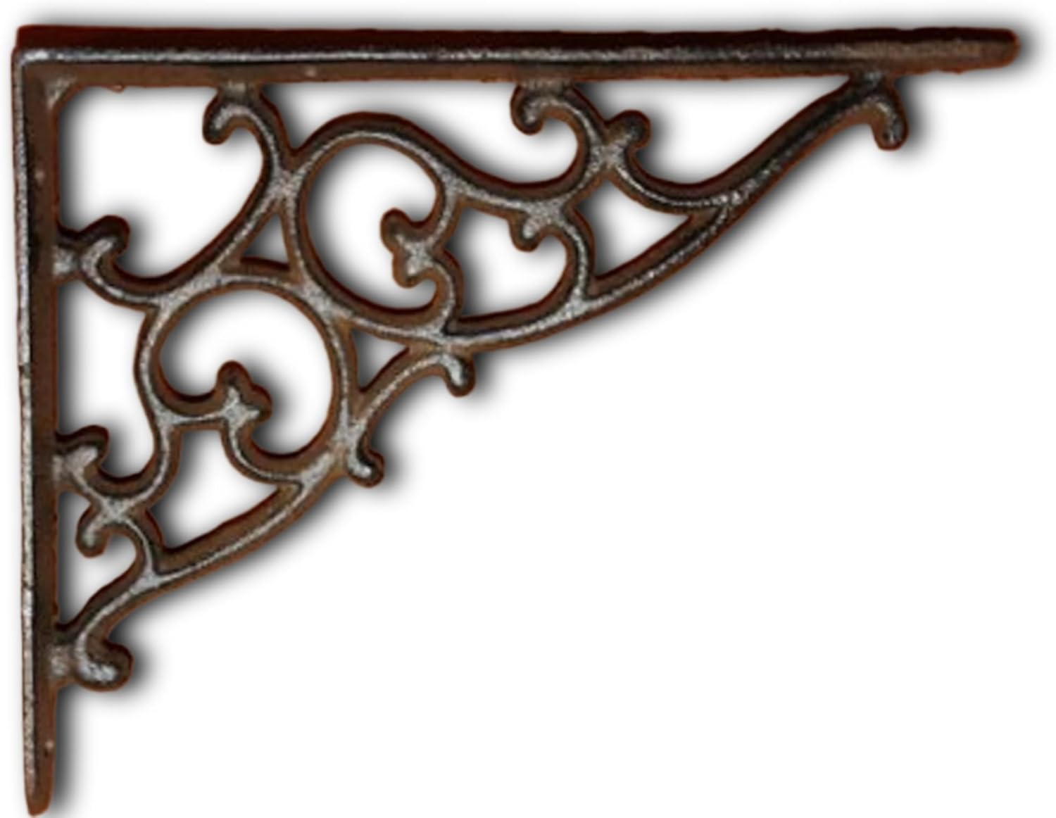 Victorian Design Window Corner Decor Using Cast Iron Shelf Brackets, 7 1/2" x 5 3/4"- Set of 2