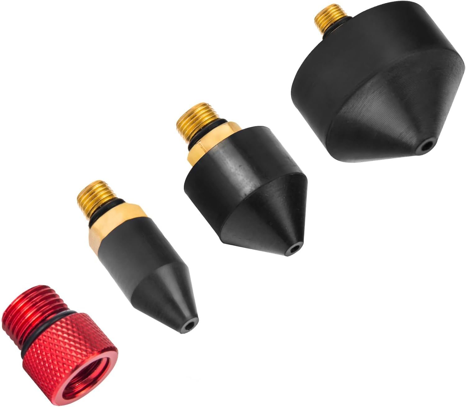 Kodilin 4PCS 1/8-Inch Rubber Tip Set for Air Blow Gun,1 PCS 1/2-Inch High Flow Adapter