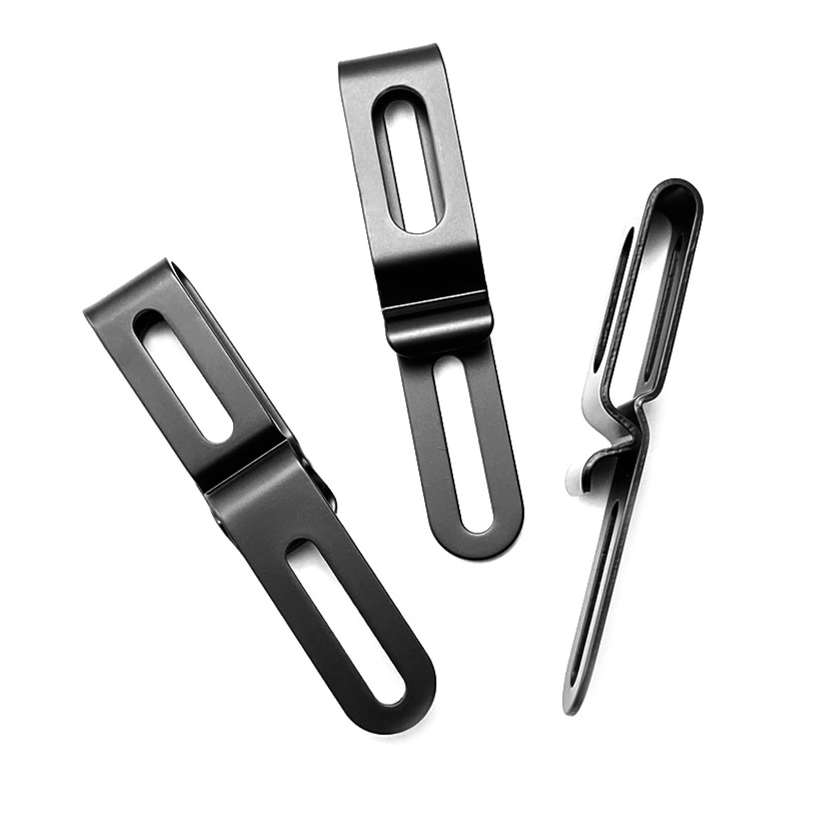 Kydex Clip de ceinture en acier inoxydable pour étui Kydex, gaine, pochette Mag, étui à couteaux, portefeuille, noir
