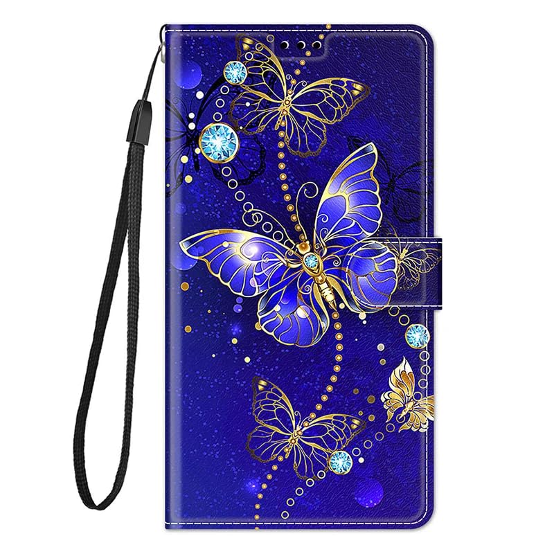 Dkandy for Samsung Galaxy A8 Plus Printed PU Leather Magnetic Wallet Case Flip Cover for Samsung Galaxy A8 Plus (Blue Butterfly Print) (B0D2NN1XZ1) Amazon Price History, Amazon Price Tracker