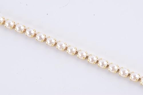 Miniatura 59 de KAOYOO - Cadena con cuentas de diamantes de imitación, 9 metros (10 yardas) para manualidades, joyas y decoración de bodas. Plata con cuentas