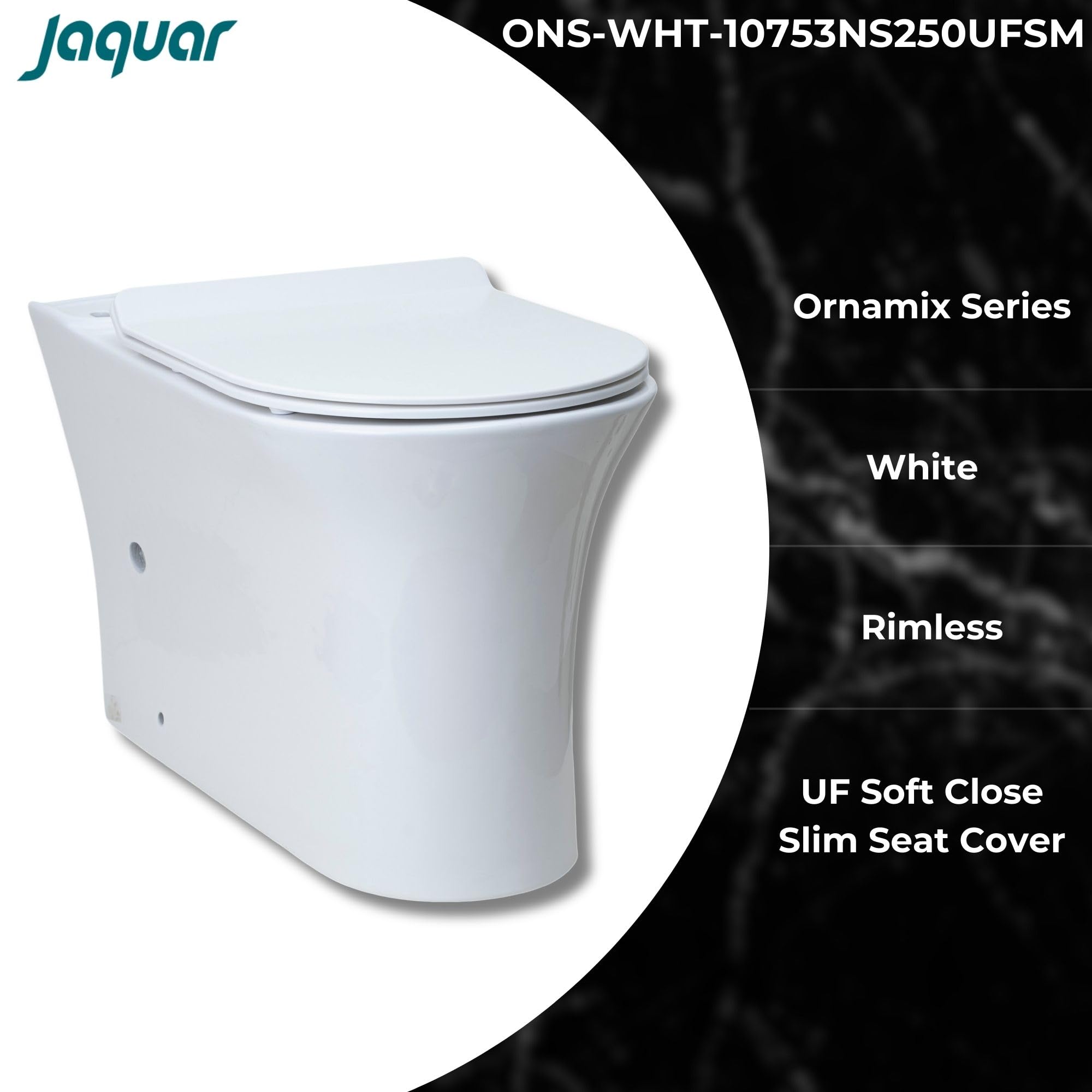 JAQUAR ORNAMIX Range Two Piece Rimless Floor Mount Western Commode