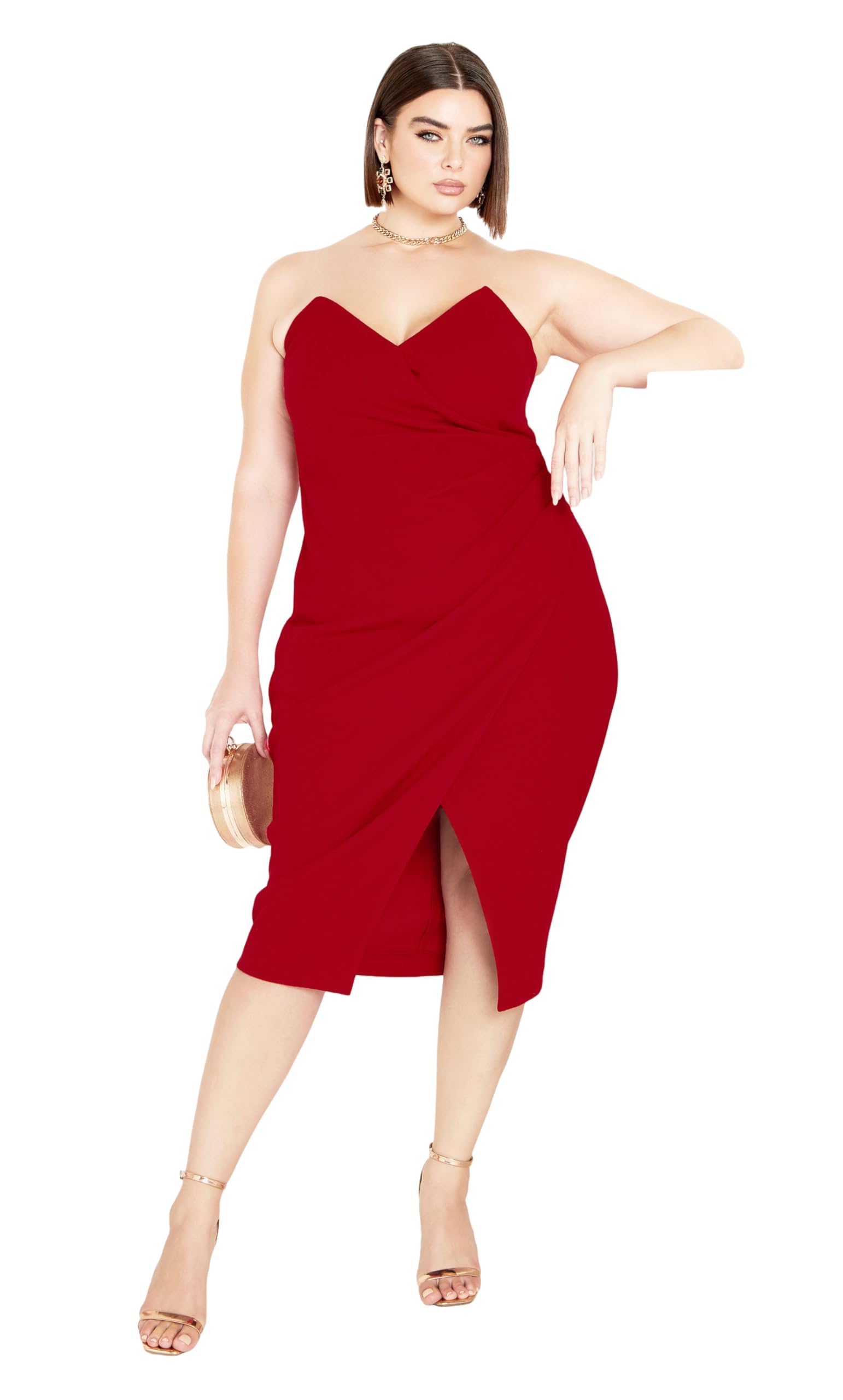 City Chic Women's Love Red 24, 20 Plus