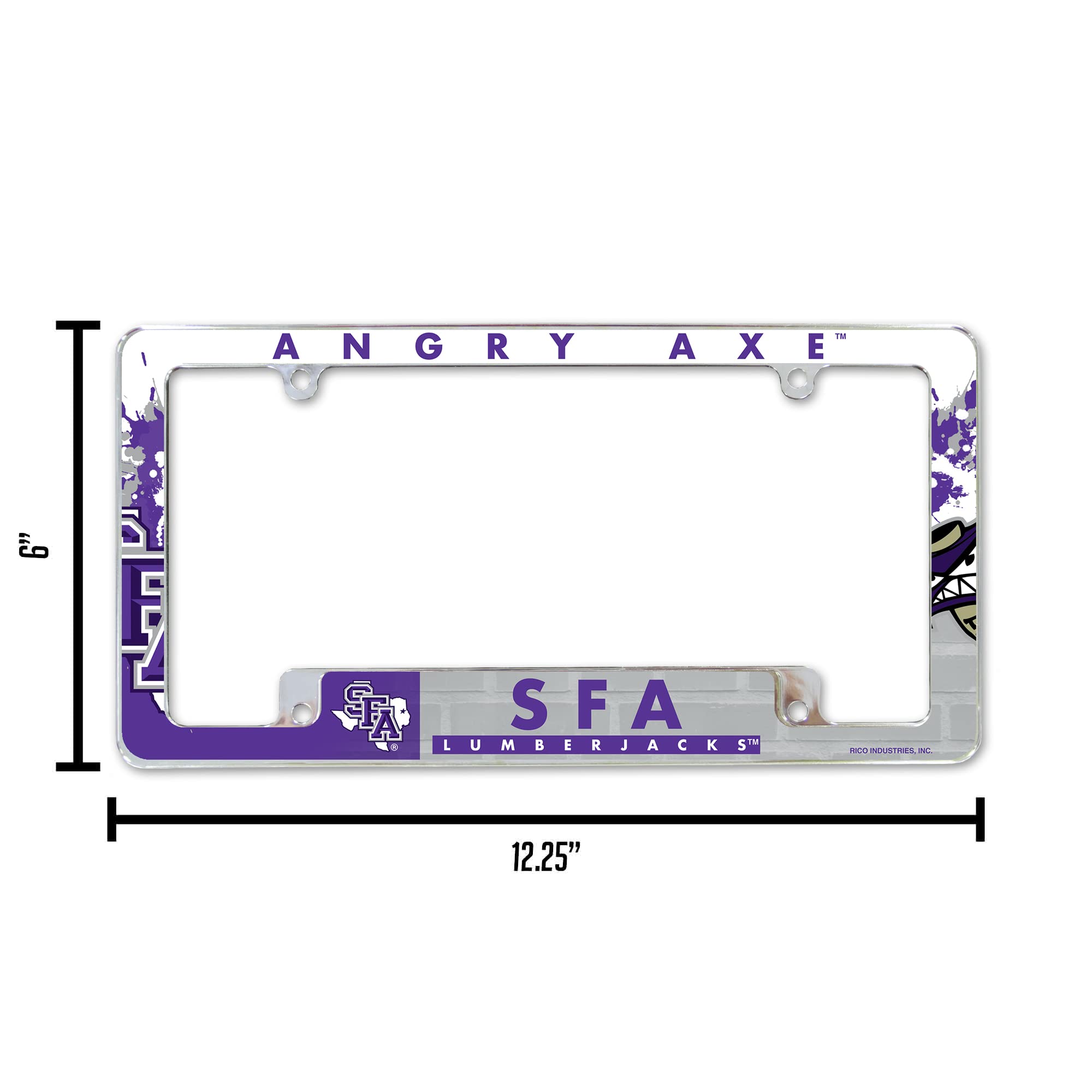 Rico Industries NCAA Fort Hays State Tigers License Plate Frame - Chrome, 12 X 6 Inches - View #5
