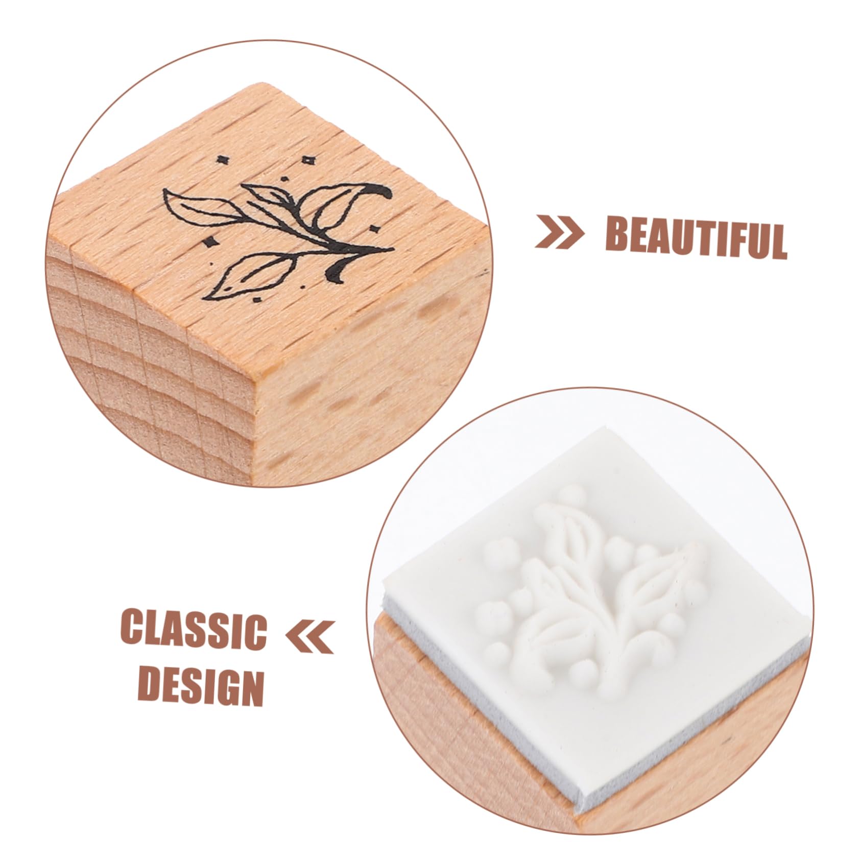 Uonlytech 3 Sätze Kinderstempel Dekorativ Blumen Klare Briefmarken Name Block Buchstempel Stempel Für Sammelalben Handgefertigter Holzstempel Hölzern Chocolate 16 Stück * 3