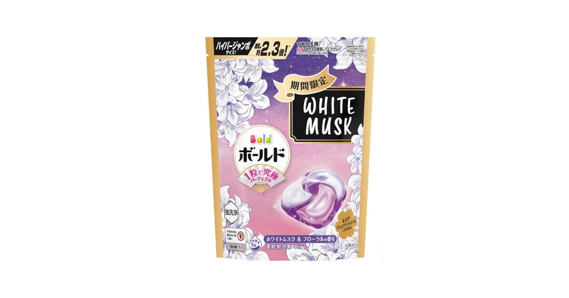期間限定　ボールド　ジェルボール　ホワイトムスク＆フローラルの香り　440粒 Amazon.co.jp: Bold ボールド 洗濯洗剤 ジェルボール 4in1