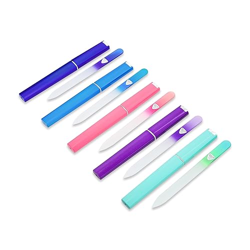 Miniatura 8 de Limas de vidrio para uñas, limas de uñas de cristal de manicura con estuches, moldea suavemente las uñas con precisión experta, disfruta de un