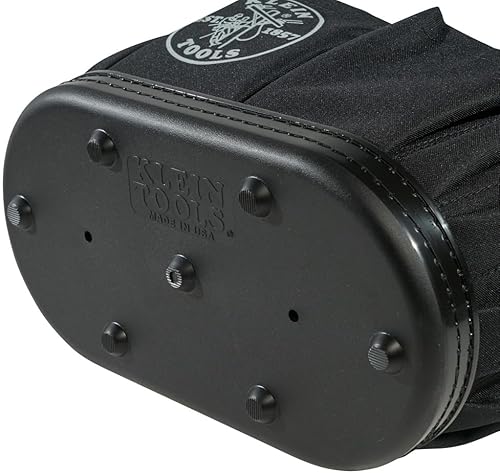 Miniatura 3 de Klein Tools 5144BHB Organizador ovalado de herramientas de cubo de cuerpo duro con soporte, agujeros de gancho, plástico no conductor, parte