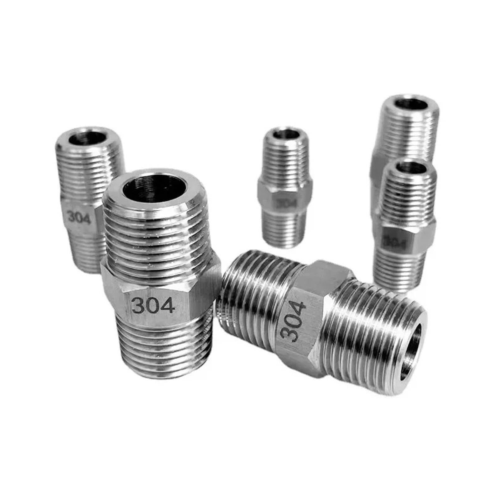 Raccord à mamelon hexagonal mâle à mâle BSPT 1/4"