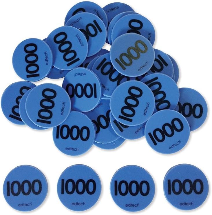 Inspirational Classrooms 3125509 "Place Value Thousands Counters Educational Toy (Pack of 100)