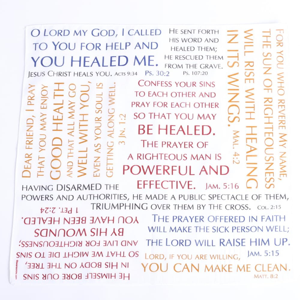 Swanson Christian Products Prayer Cloth Pack of 6 17x17 INCHES (BE Healed)
