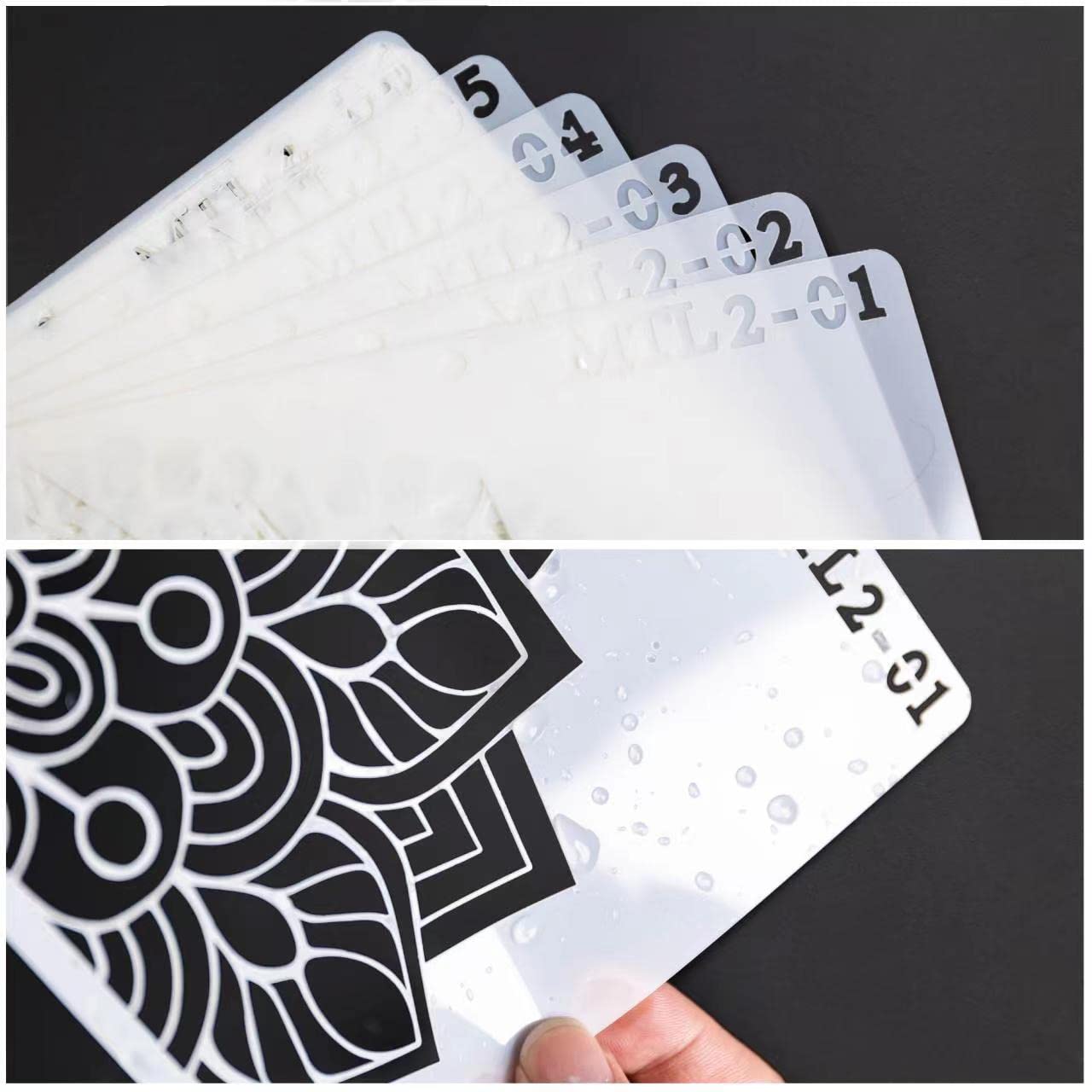 6 Stencil Mandala Piuma MWOOT 26x17.8cm - Modelli Riutilizzabili Per Decorazioni - Foto 11