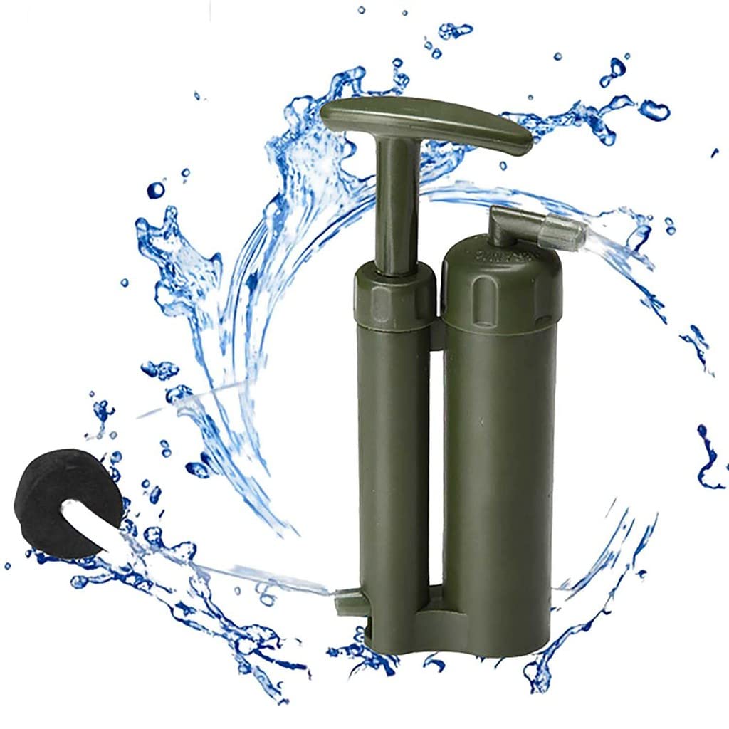 Tragbarer Camping Wasserfilter, Outdoor Notfall Survival Wasserfilter, Mini Tragbarer Camping Wasserfilter für Wandern Outdoorsport Reisen Hiking