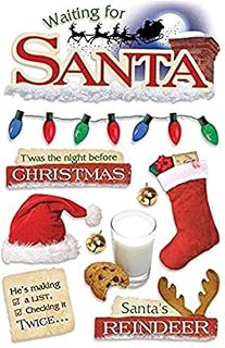 Paper House Productions STDM-0093E 3D Cardstock Stickers, Waiting for Santa (3-Pack)
