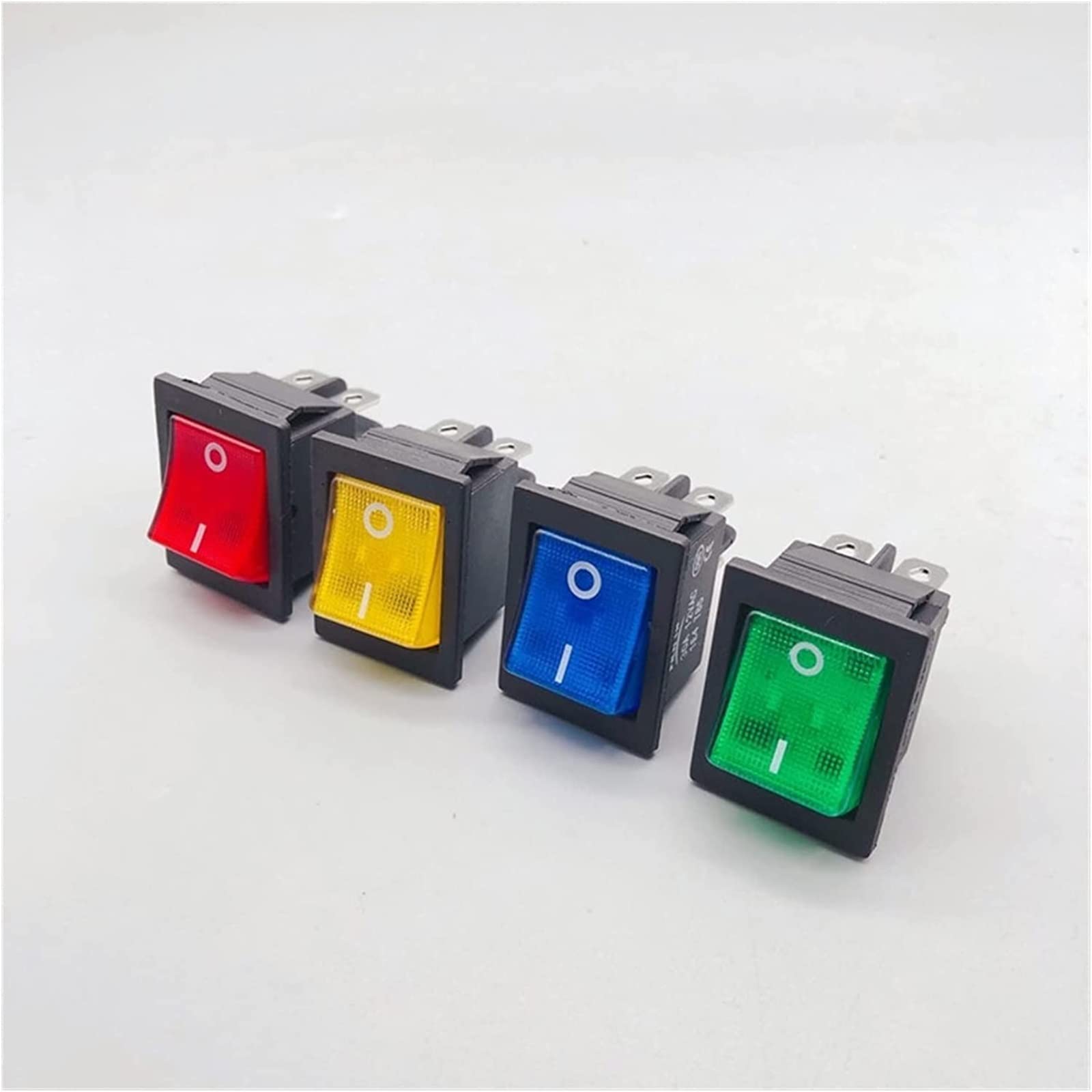 Interruttore A Bilanciere KCD4 Speciale For Saldatrice 30A 250V Ad Alta Corrente 22 * ​​29 Interruttore Di Alimentazione A Bilanciere In Rame Rosso Accessori Elettrici A Pulsante A 4 Pin ( Color - Foto 6