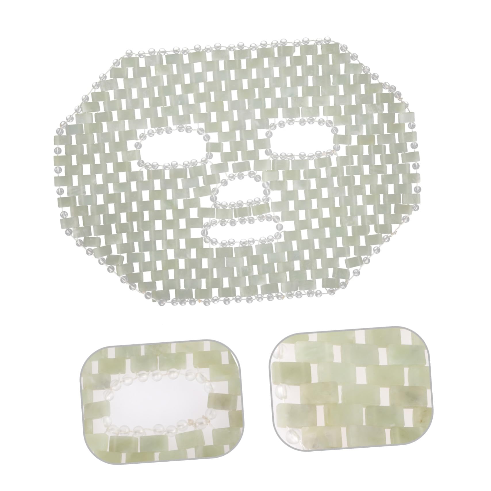 FRCOLOR Natürliche Jade Gesichtsmaske mit Kühlfunktion und Massage Spa Kühlmaske für Frauen Schmerzlindernd für Zuhause und der Tiefenreinigung