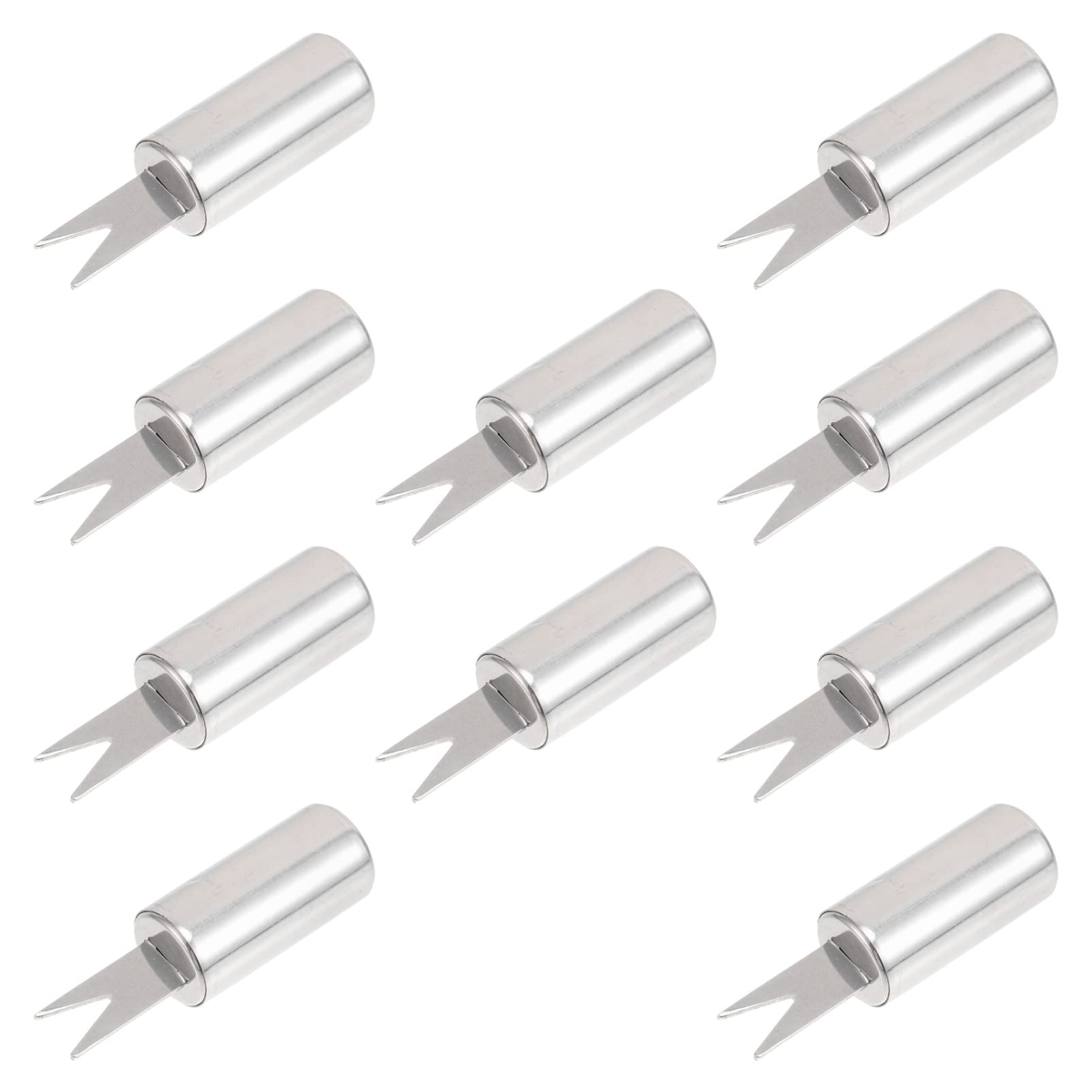 Operitacx 10pcs Stainless Steel Corn Forks for BBQ and Fruit Resistant Holders for Easy Serving and Enjoyment at Parties and Picnics