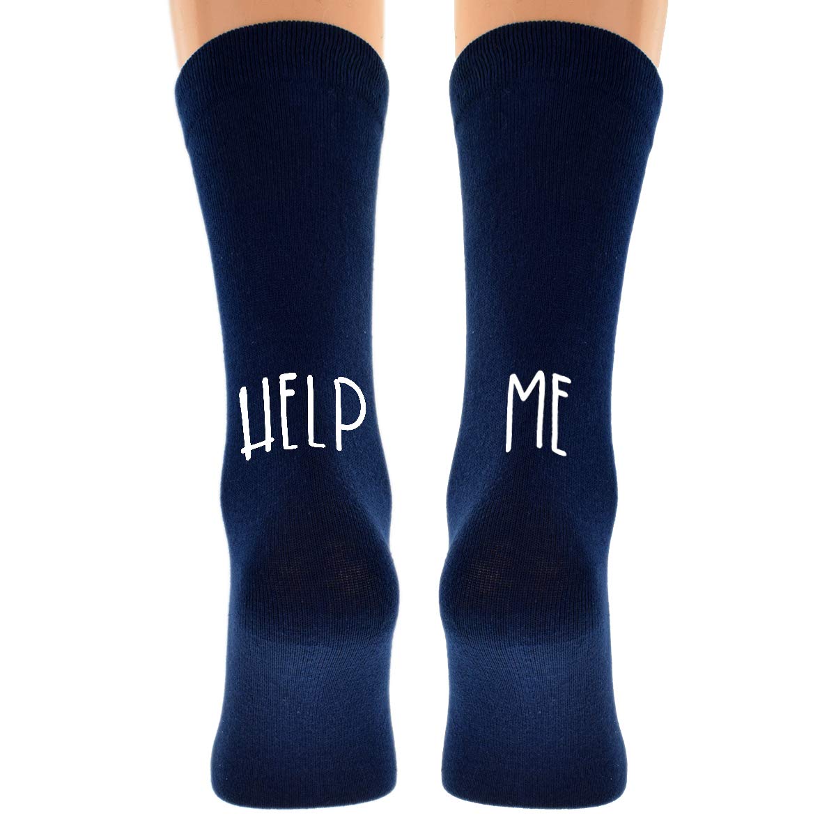 Gtr-Prestige Giftware Navy Blue Great Fun Help Me Wedding Socks For A Groom With A Sense Of Humour Uk Size 5-12 (Navy Blue)