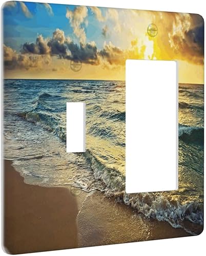 Vista 899 de Placa de pared con interruptor de luz de doble interruptor de pared para niños, diseño de dinosaurio, galaxia, espacio exterior, planeta, nebulosa